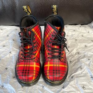 Doc Marten Tartan leather boots